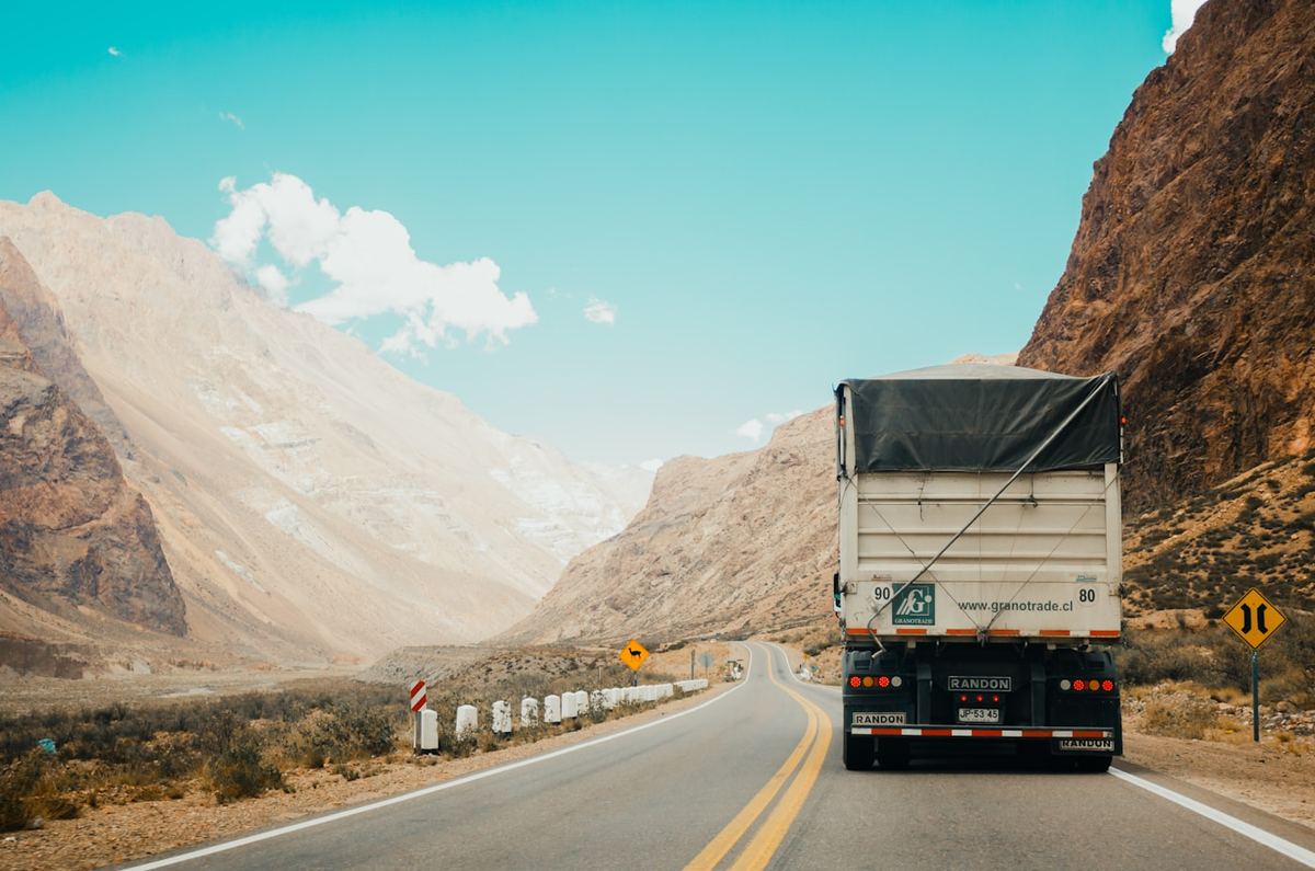 Truck on a highway